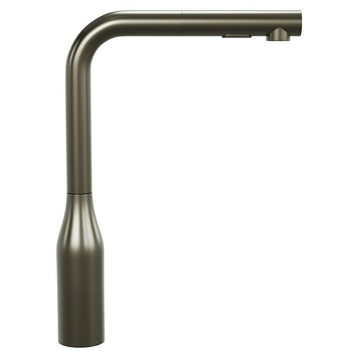 Grohe Essence Spültischarmatur (Hard Graphite, Matt, Ausziehbare Dual-Spülbrause)