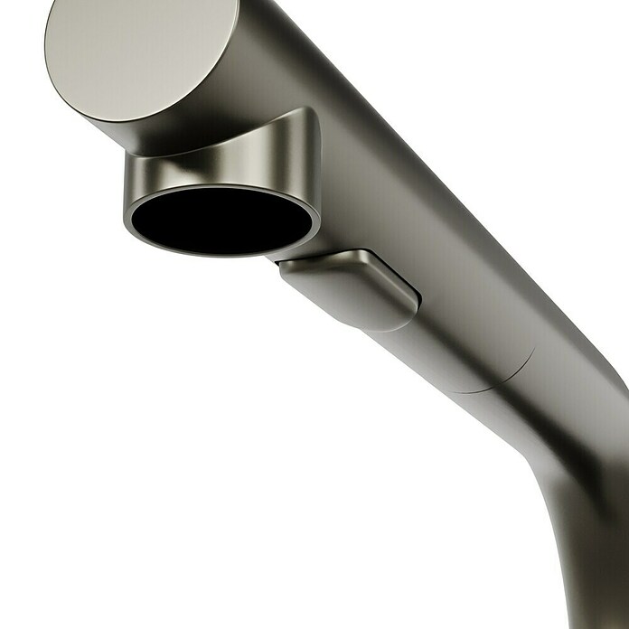 Grohe Essence Spültischarmatur (Hard Graphite, Matt, Ausziehbare Dual-Spülbrause)