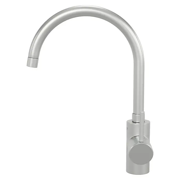 Grohe Concetto Spültischarmatur - Edelstahl, Schwenkbar - Elegante Küchenarmatur in Silber mit hohem, gebogenem Auslauf und seitlichem Hebel. Modernes Design für jede Spüle.
