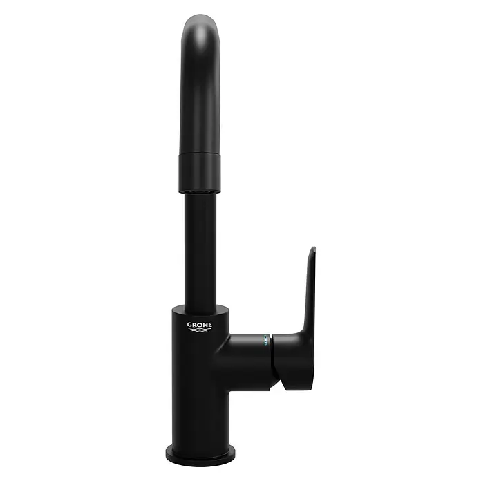 Grohe Start Spültischarmatur - Ausladung Armatur: 228 mm, Schwarz, Matt - Schwarzer Grohe Küchenhahn mit minimalistischem Design und schlanker Form für moderne Küchen.