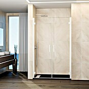 GME Mampara de ducha frontal Glass (121,7 x 195 cm, Espesor de vidrio: 6 mm, Blanco) | BAUHAUS