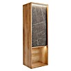 Lanzet Dune Midischrank (B x T x H: 40,3 x 32,5 x 121,6 cm, Berg Eiche/Grau-Marmor, DIN Anschlag: Rechts) | BAUHAUS
