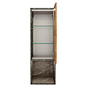 Lanzet Dune Midischrank (B x T x H: 40,3 x 32,5 x 121,6 cm, Grau-Marmor/Berg Eiche, DIN Anschlag: Rechts) | BAUHAUS