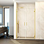 GME Mampara de ducha frontal Glass (96,7 x 195 cm, Espesor de vidrio: 6 mm, Oro) | BAUHAUS