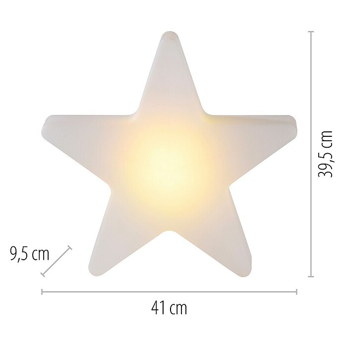 Led-decoratielamp met Accu - Ster 39,5 cm (l x b x h: 41 x 9,5 x 39,5 cm) | BAUHAUS