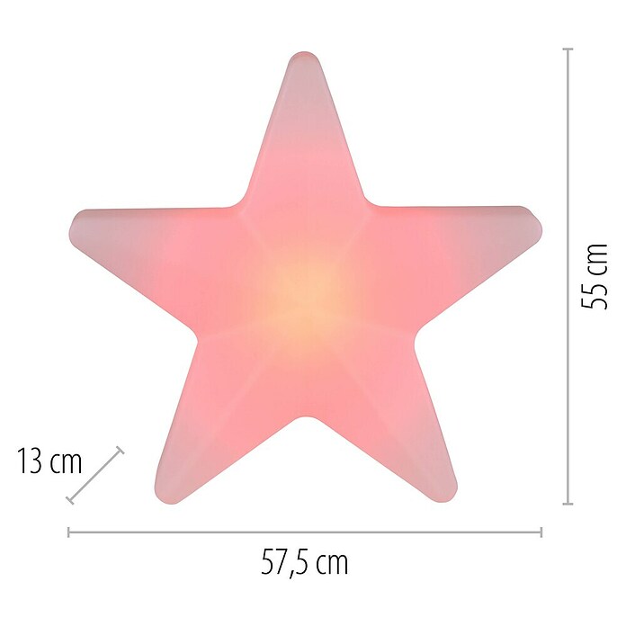 Led-decoratielamp met Accu - Ster 55 cm (l x b x h: 57,5 x 13 x 55 cm) | BAUHAUS