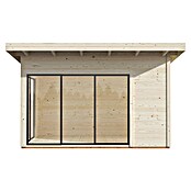 Palmako Caseta de jardín Andrea Slide (Medidas ext. (An x Pr): 434 x 402 cm, Madera sin tratar, Natural) | BAUHAUS