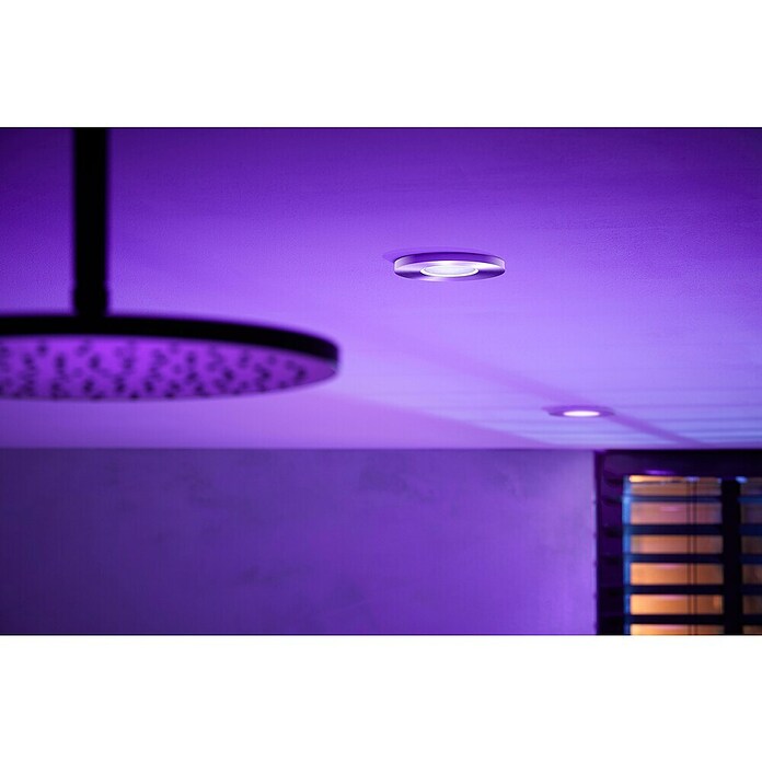 Philips Hue LED-Einbauleuchten-Set rund White and Color Ambience Xamento (4,2 W, Chrome, 3 Stk., RGBW) | BAUHAUS