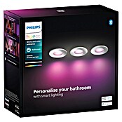 Philips Hue LED-Einbauleuchten-Set rund White and Color Ambience Xamento (4,2 W, Chrome, 3 Stk., RGBW) | BAUHAUS