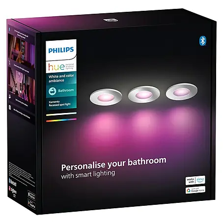 Philips Hue LED-Einbauleuchten-Set rund White and Color Ambience Xamento
