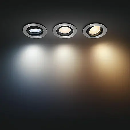 Philips Hue LED-Einbauleuchten-Set rund White Ambience Recessed Milliskin