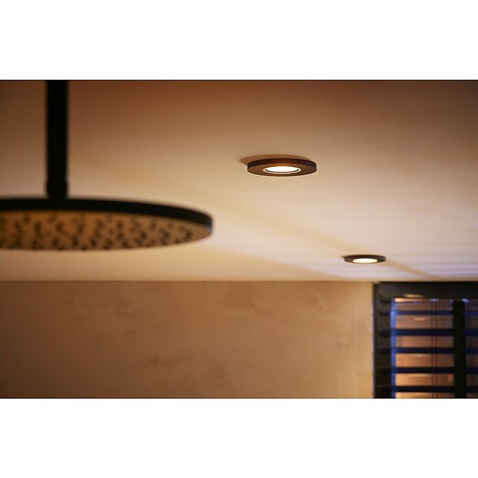 Philips Hue LED-Einbauleuchten-Set rund White and Color Ambience Xamento (4,2 W, Schwarz, 3 Stk., RGBW) | BAUHAUS