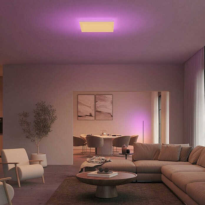 Philips Hue LED-Deckenleuchte Datura (67 W, L x B x H: 60 x 60 x 5 cm, Weiß) | BAUHAUS
