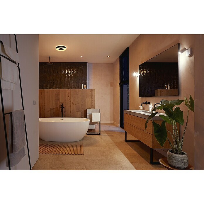 Philips Hue LED-Deckenleuchte rund Xamento (33 W, Ø x H: 38,1 x 8,4 cm, Schwarz, RGBW) | BAUHAUS
