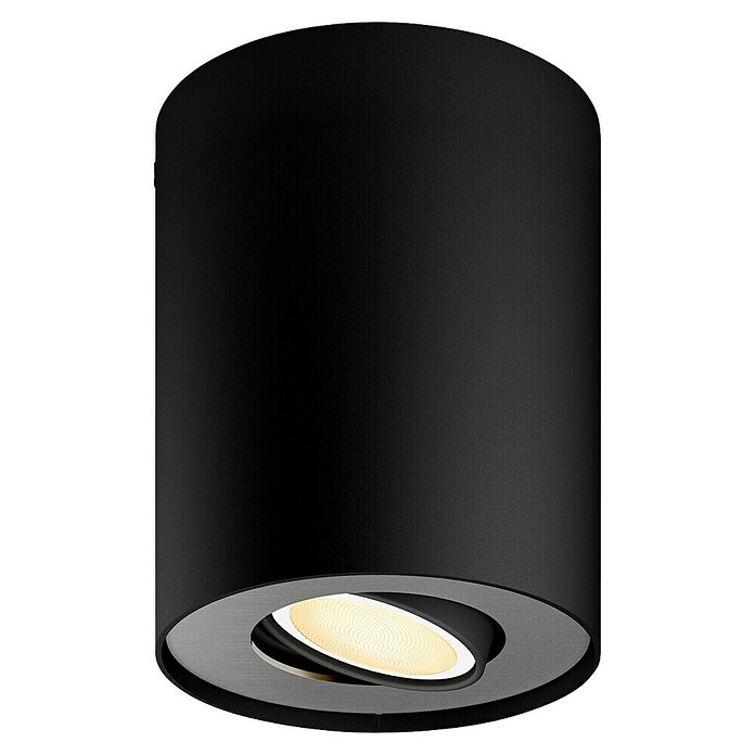Philips Hue LED-Deckenstrahler White Ambiance Pillar (4,2 W, L x B x H: 10,3 x 10,3 x 12 cm, Schwarz, Neutralweiß) | BAUHAUS