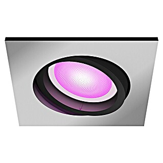 Philips Hue LED-Einbauleuchte White and Color Ambience Centura (4,2 W, L x B x H: 10 x 9 x 9 cm, Silber, RGBW)