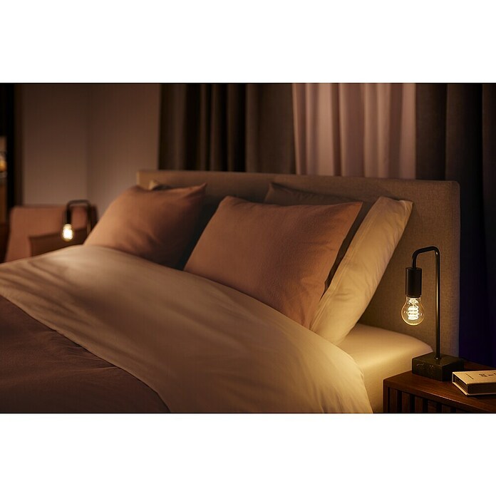 Philips Hue Smart-LED-Lampe White Ambiance Filament (E27, Dimmbar, Warmweiß, 550 lm, 7 W, Lampenbezeichnung: G93, 3 Stk.) | BAUHAUS