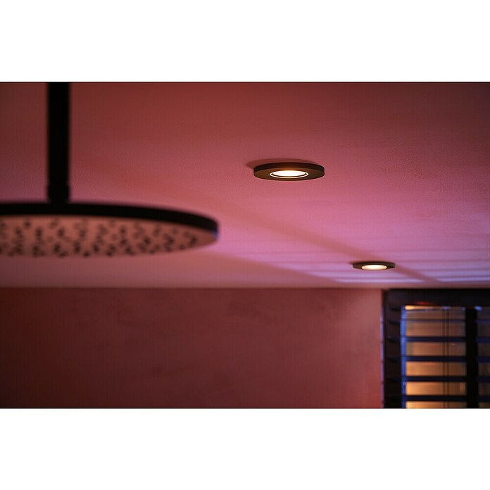 Philips Hue LED-Einbauleuchten-Set rund White and Color Ambience Xamento (4,2 W, Schwarz, 3 Stk., RGBW) | BAUHAUS