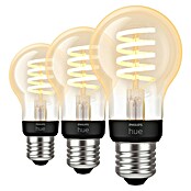 Philips Hue Smart-LED-Lampe White Ambiance Filament (E27, Dimmbar, Warmweiß, 550 lm, 7 W, Lampenbezeichnung: G93, 3 Stk.) | BAUHAUS