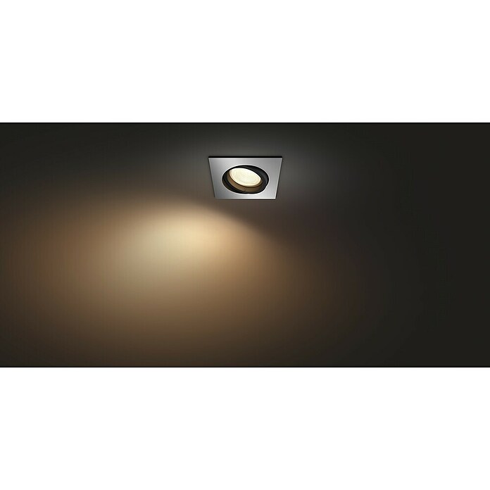 Philips Hue LED-Einbauleuchte White and Color Ambience Centura (4,2 W, L x B x H: 10 x 9 x 9 cm, Silber, RGBW) | BAUHAUS