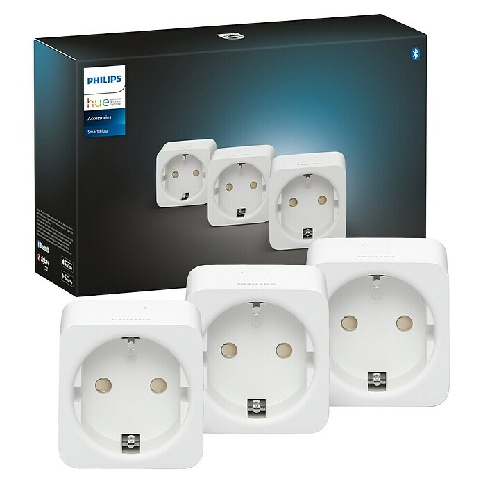 Philips Hue Funksteckdose Plug (Weiß, Max. Anschlussleistung: 2 300 W, 3 Stk.) | BAUHAUS