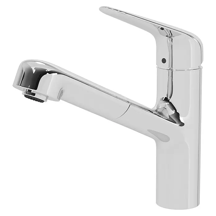 Hansgrohe Focus M41 Grifo de cocina - Cromo, Brillante - Grifo de cocina cromado brillante con rociador extraíble para un uso flexible y una limpieza fácil. Diseño moderno que encaja en cada cocina.