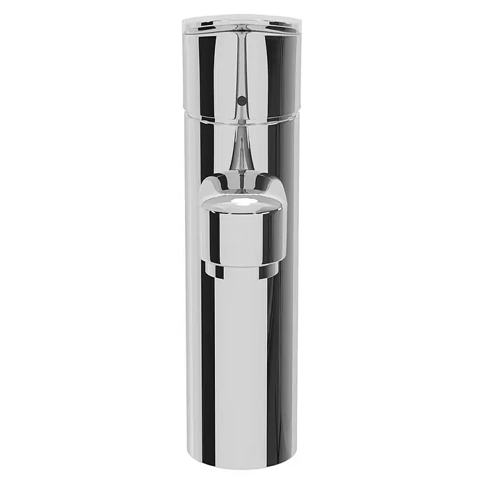 Hansgrohe Grifo de cocina - Cromo, Brillante - Primer plano de un grifo cromado moderno y brillante, que muestra su diseño elegante y las superficies reflectantes.