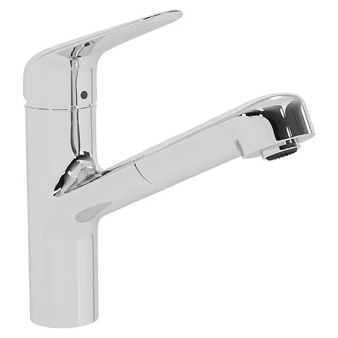 Hansgrohe Focus M41 Grifo de cocina - Cromo, Brillante - Grifo de cocina cromado con rociador extraíble. Un diseño elegante y funcional para el uso diario en la cocina.