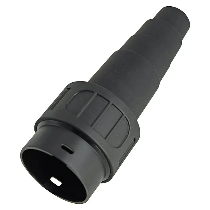 Menzer Universal-Adapter - Passend für: Menzer Sauger mit 32 mm Anschluss - Aufnahme einer Staubsaugerdüse in Schwarz, die ein konisch geformtes Design mit gerippten Details für verbesserte Flexibilität aufweist.