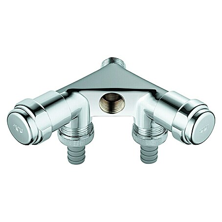 Grohe Geräte-Doppelventil (Verchromt, Mit Innengewinde)