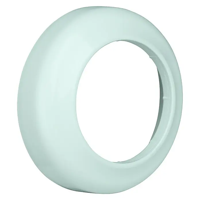 Grohe Rosette - Passend für: Grohe WC-Ablaufbogen 39457000 - Nahaufnahme eines runden, hellblaugrünen Kunststoffrahmens, ideal für DIY-Projekte oder als dekoratives Element.