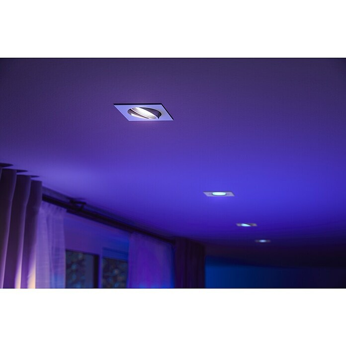 Philips Hue LED-Einbauleuchte White and Color Ambience Centura (4,2 W, L x B x H: 10 x 9 x 9 cm, Weiß, RGBW) | BAUHAUS