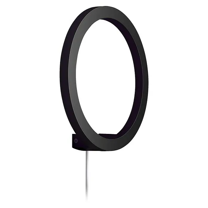 Philips Hue LED-Wandleuchte White and color ambience Sana - 20 W, L x B x H: 5,2 x 22,5 x 22,5 cm, Schwarz, RGBW - Attraktive, runde Außenleuchte in Schwarz und Grau. Ideal für moderne Gärten und Terrassen. Stilvolle Beleuchtungslösung.