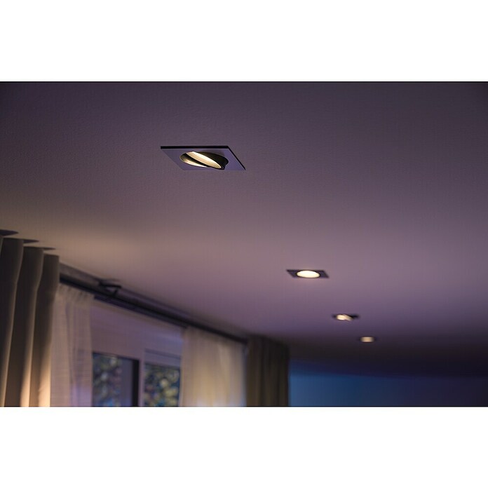 Philips Hue LED-Einbauleuchte White and Color Ambience Centura (4,2 W, L x B x H: 10 x 9 x 9 cm, Silber, RGBW) | BAUHAUS