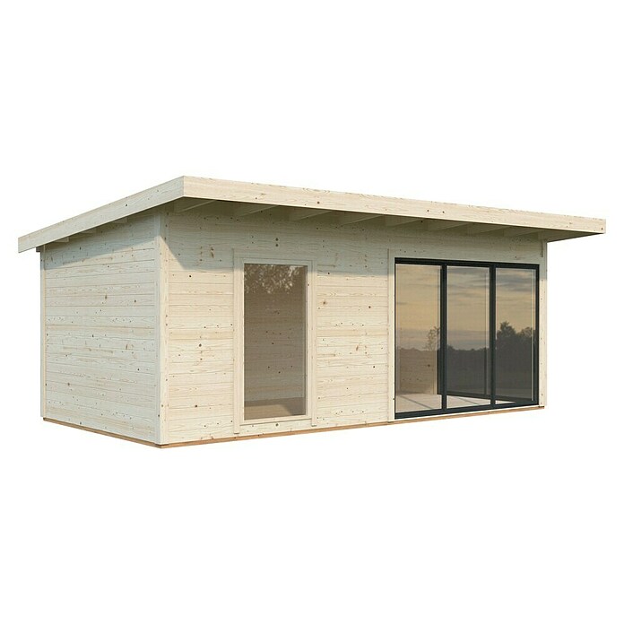 Palmako Caseta de jardín Andrea Slide (Medidas ext. (An x Pr): 639 x 402 cm, Madera, Natural) | BAUHAUS