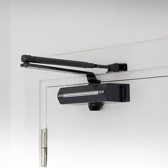 Justor Cerrador de puertas CH (Negro, Aluminio) | BAUHAUS