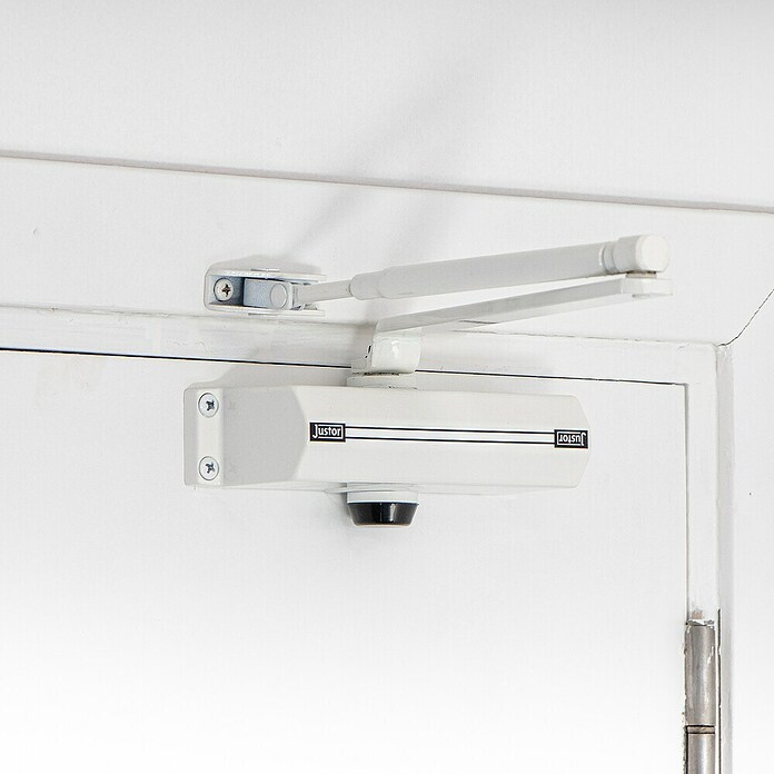 Justor Cerrador de puertas CH (Blanco, Aluminio) | BAUHAUS
