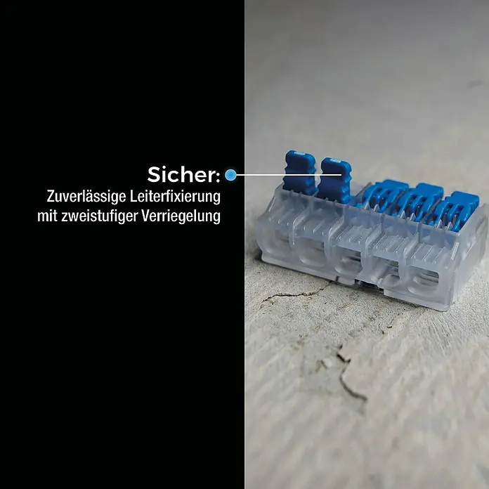 Ideal Hebelklemme Gen II - Anzahl Leiter: 5 Stk., 4 mm², 30 Stk. - Zuverlässige Leiterfixierung mit zweistufiger Verriegelung für erhöhte Sicherheit.