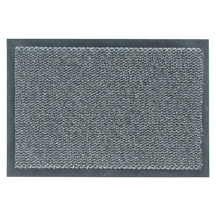 Felpudo Saphir - Colores surtidos, 90 x 60 cm - Alfombra gris con diseño rectangular y borde oscuro, ideal para entradas para mantener la suciedad y la humedad a raya.