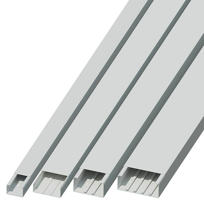 Kanal za kabel  (Do x Š x V: 2 m x 150 mm x 60 mm, Bela) | 3294 - Kabelkanal und Zubehör | CBED - Befestigungstechnik | CBE - Kabel und Zubehör | CB - Elektroinstallation | C - Elektro | BAUHAUS