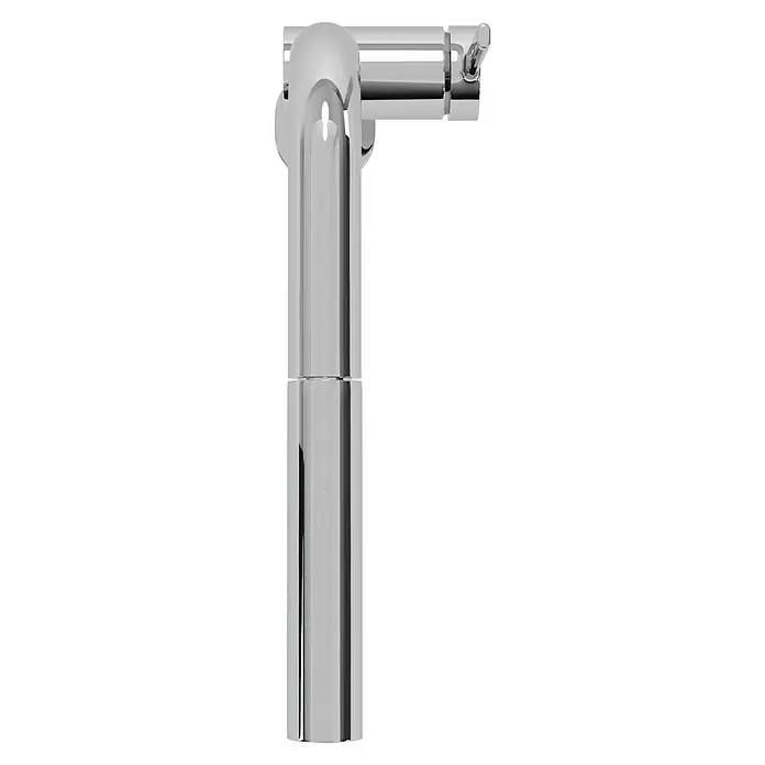 Hansgrohe Grifo de cocina Talis M54 270 - Cromo, Brillante - Primer plano de un portarrollos de papel higiénico cromado brillante, que combina funcionalidad y diseño moderno en un baño.
