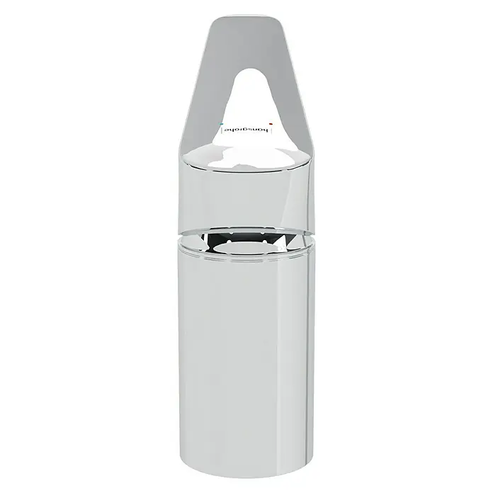 Hansgrohe Grifo de cocina Logis 120 - Cromo, Brillante - Imagen de un moderno grifo de agua Hansgrohe hecho de cromo brillante, que impresiona con su diseño minimalista y destila elegancia.