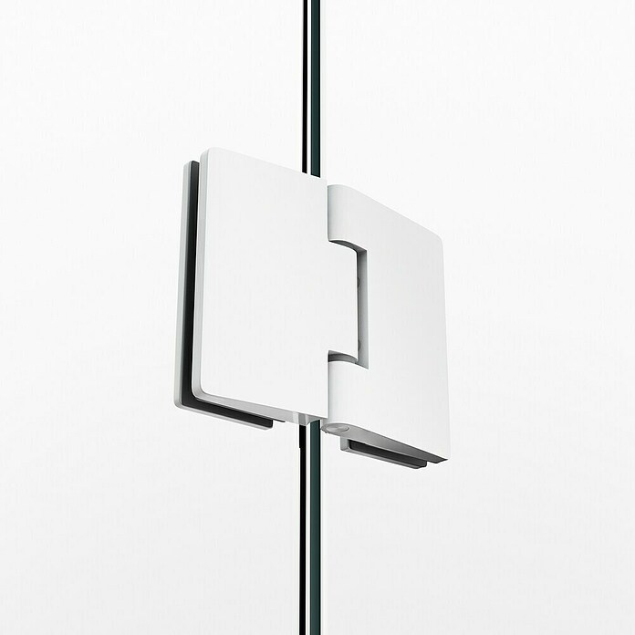 GME Mampara de ducha frontal Glass D (125 x 195 cm, Blanco, An x Al: 125 (60/65) x 195 cm) | BAUHAUS
