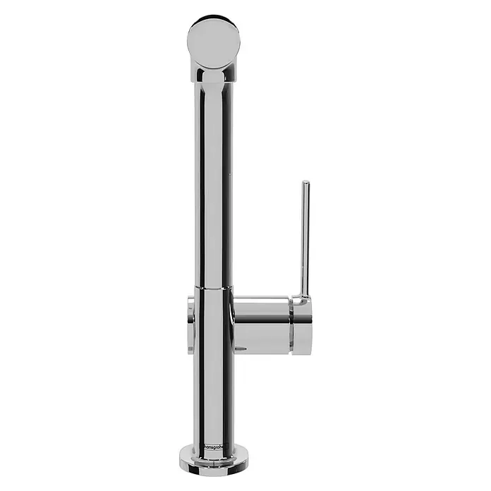 Hansgrohe Grifo de cocina Talis M54 270 - Cromo, Brillante - Imagen de un grifo Hansgrohe con un diseño cromado elegante, ideal para baños y cocinas modernas, enfatizando estilo y funcionalidad.