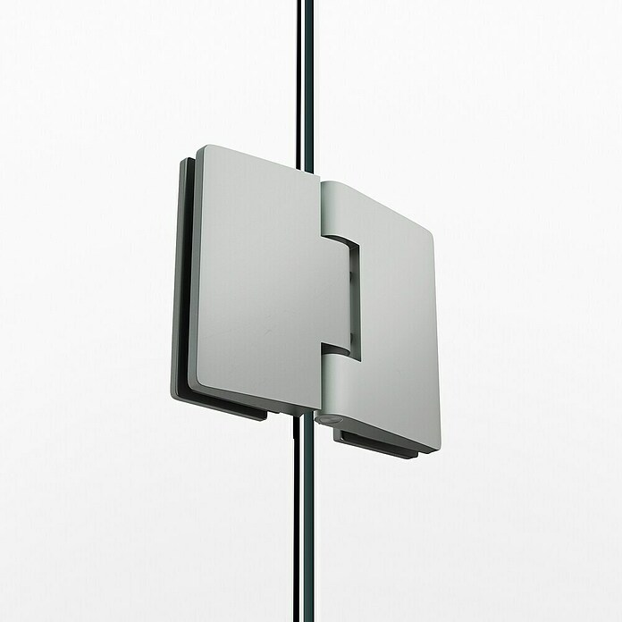 GME Mampara de ducha frontal Glass (255 x 195 cm, Nickel, An x Al: 255 cm (60+70+70+60), 195 cm) | BAUHAUS
