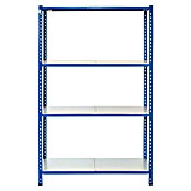 AR Shelving Metallregal (H x B x T: 200 x 120 x 40 cm, Traglast pro Boden: 180 kg, Anzahl Böden: 4 Stk., Stecken, Blau) | BAUHAUS