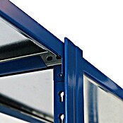 AR Shelving Metallregal T-Profil Anbauelement (H x B x T: 200 x 60 x 50 cm, Traglast pro Boden: 250 kg, Anzahl Böden: 4 Stk., Stecken, Blau) | BAUHAUS