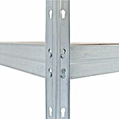 AR Shelving Schwerlastregal Rivet (H x B x T: 180 x 180 x 45 cm, Traglast pro Boden: 175 kg, Anzahl Böden: 15 Stk., Stecken, Silber) | BAUHAUS