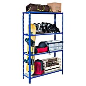 AR Shelving Metallregal (H x B x T: 200 x 120 x 40 cm, Traglast pro Boden: 180 kg, Anzahl Böden: 4 Stk., Stecken, Blau) | BAUHAUS