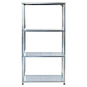 AR Shelving Metallregal (H x B x T: 250 x 80 x 50 cm, Traglast pro Boden: 100 kg, Anzahl Böden: 4 Stk., Schrauben, Silber) | BAUHAUS